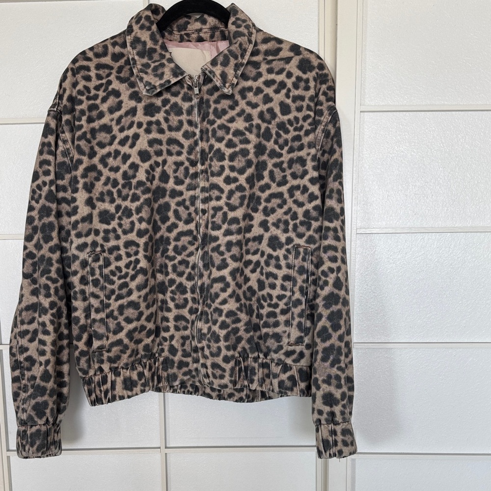 Anthropologie Leopard Print Jacket - Black and Tan - Never wore.